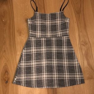 Black white and grey plaid dress NEW